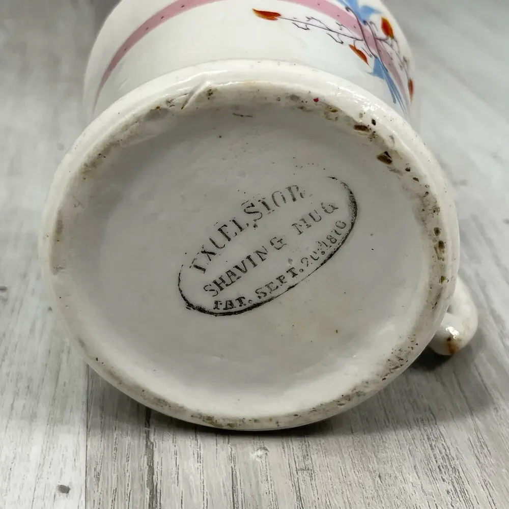 Excelsior Floral Jackolantern Porcelain Shaving Mug Scuttle Cup